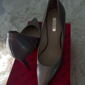 GUESS Women's Sleek Silver Heels